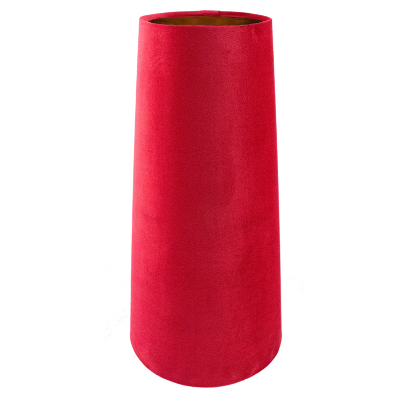 Berry Red Velvet Tall Tapered Lampshade