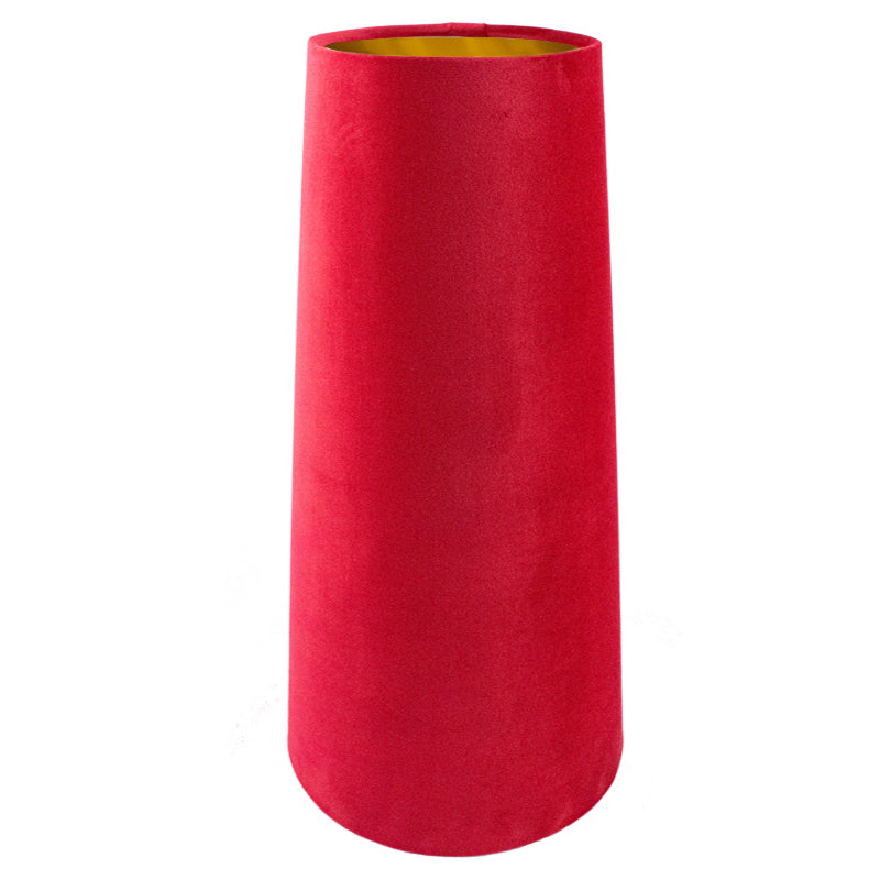 Berry Red Velvet Tall Tapered Lampshade