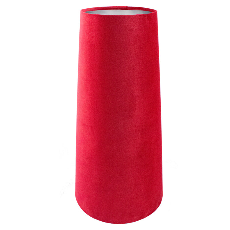 Berry Red Velvet Tall Tapered Lampshade