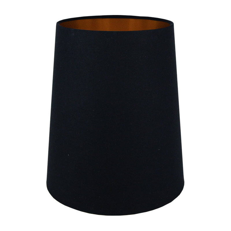 Black Cotton Tall French Drum Lampshade