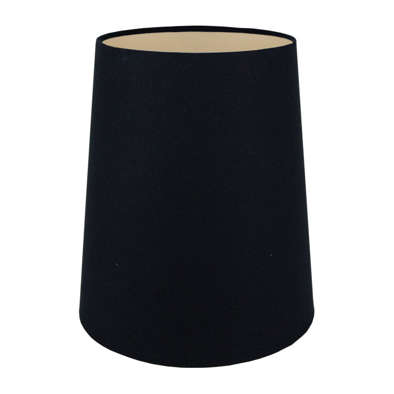 Black Cotton Tall French Drum Lampshade