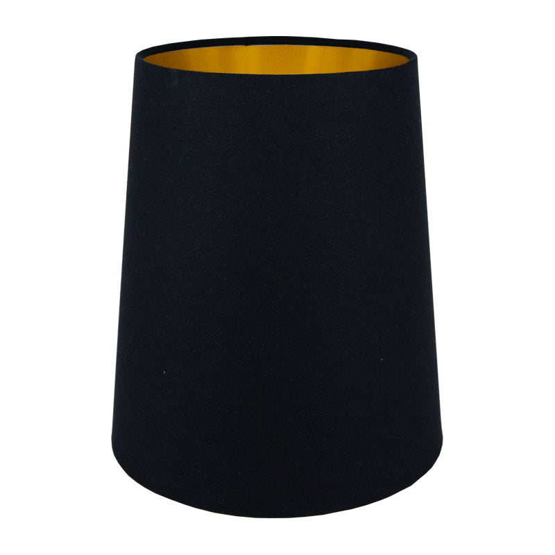 Black Cotton Tall French Drum Lampshade