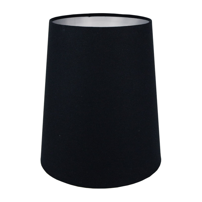 Black Cotton Tall French Drum Lampshade