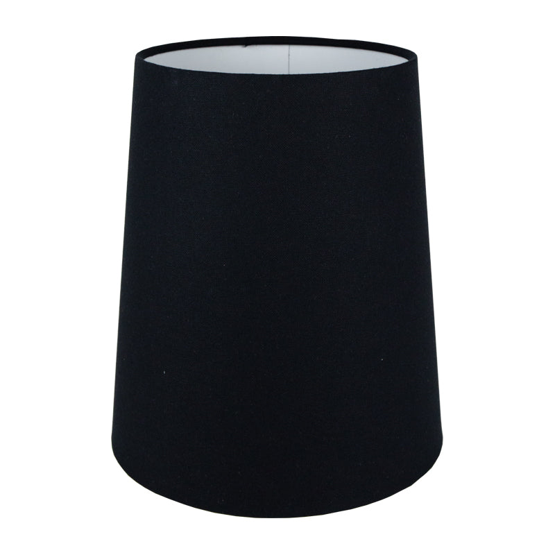Black Cotton Tall French Drum Lampshade