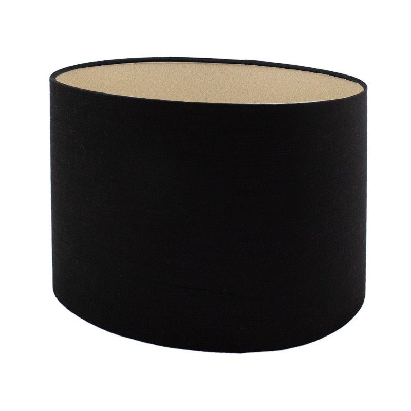 Black Satin Oval Lampshade