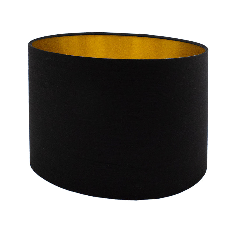 Black Satin Oval Lampshade