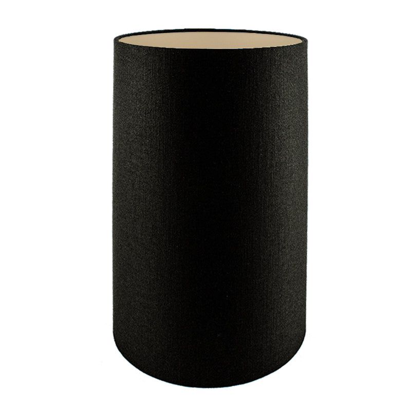Black Satin Tall Drum Lampshade