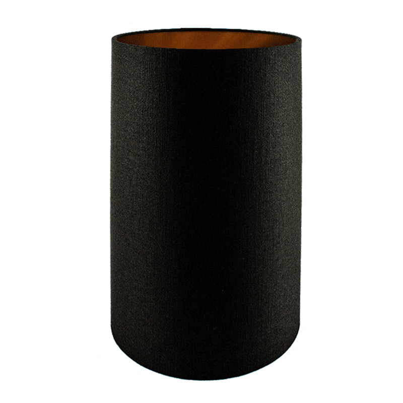 Black Satin Tall Drum Lampshade