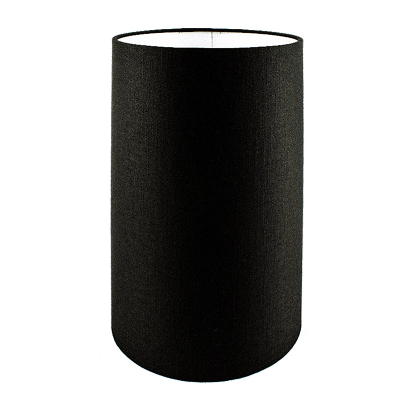 Black Satin Tall Drum Lampshade