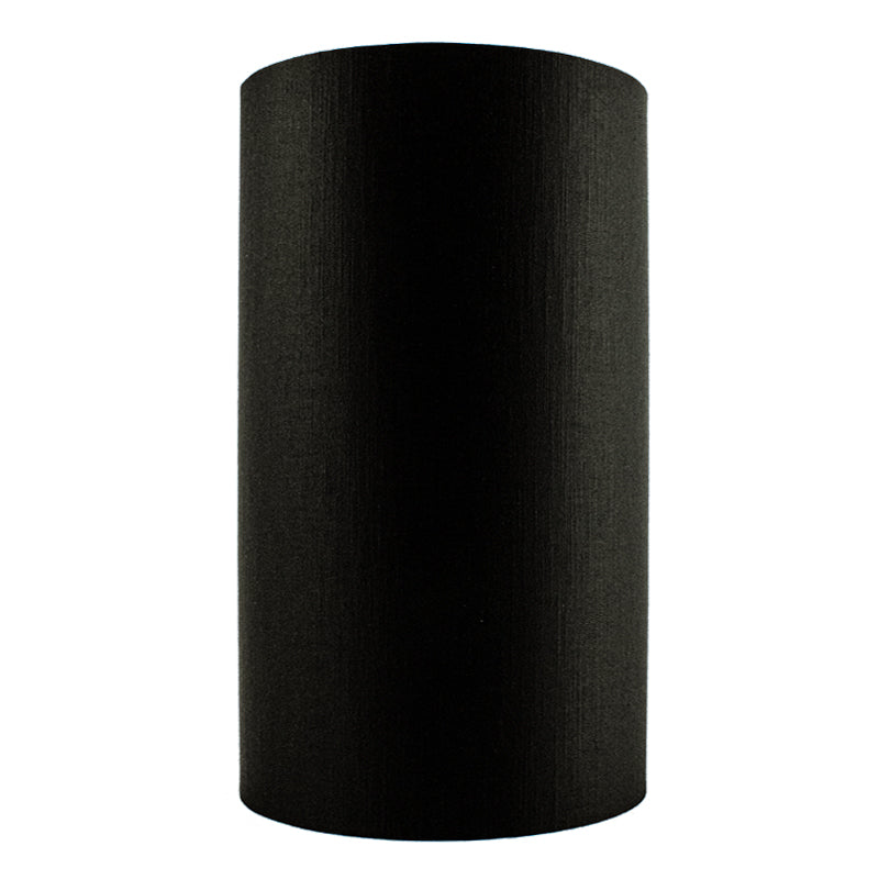 Black Satin Tall Drum Lampshade
