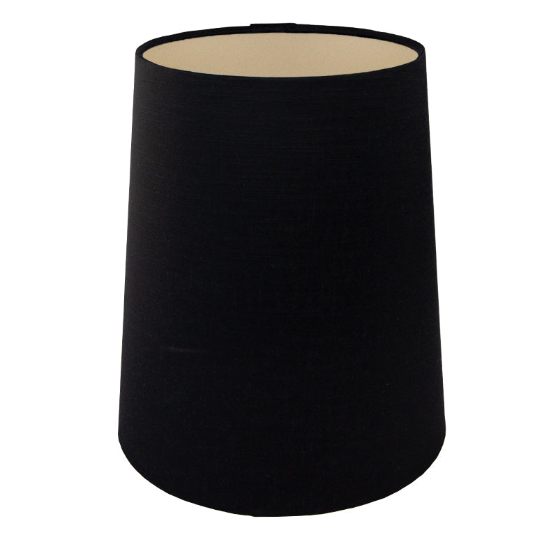 Black Satin Tall French Drum Lampshade