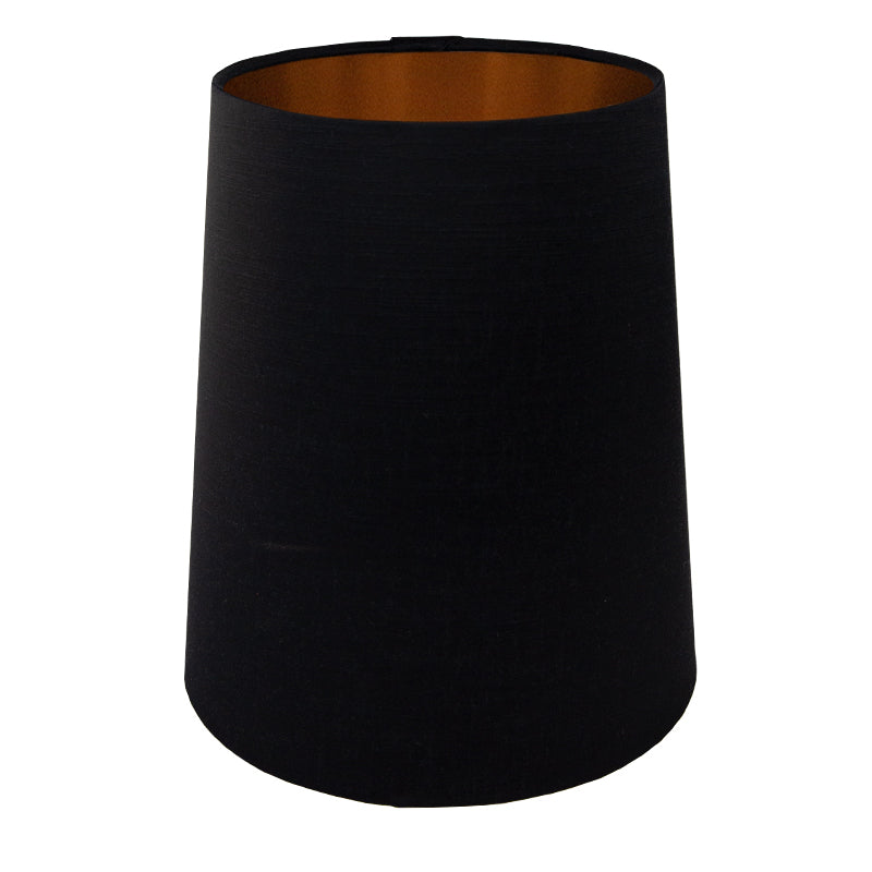 Black Satin Tall French Drum Lampshade