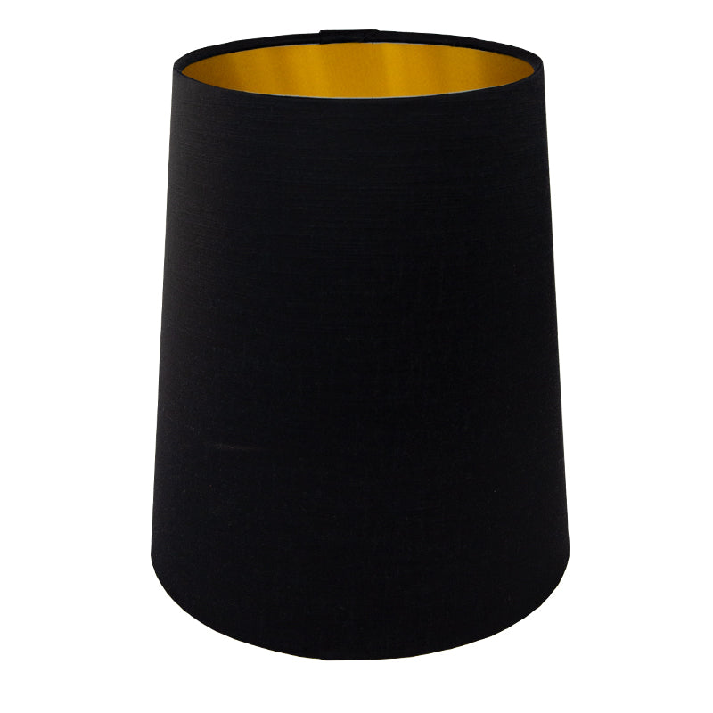 Black Satin Tall French Drum Lampshade