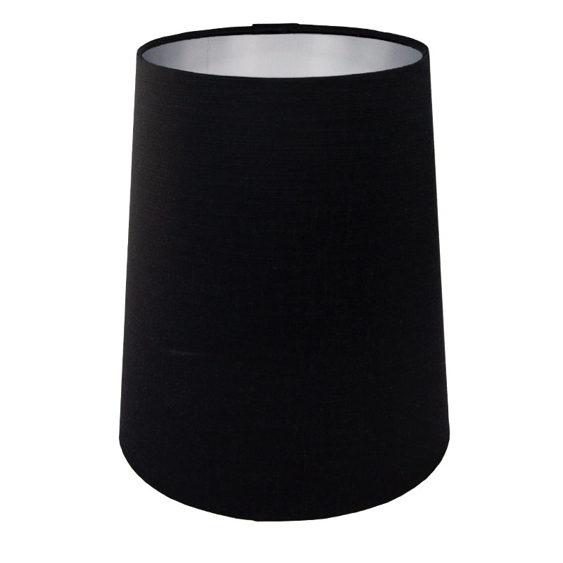 Black Satin Tall French Drum Lampshade