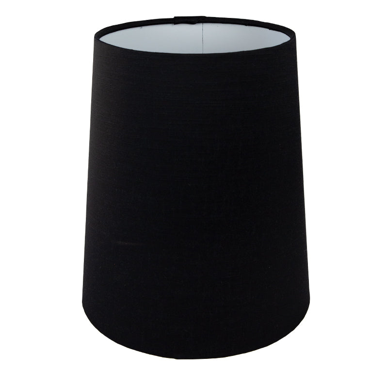 Black Satin Tall French Drum Lampshade