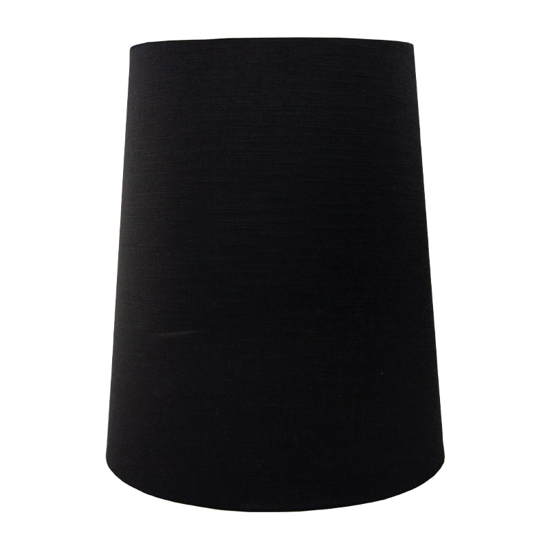 Black Satin Tall French Drum Lampshade