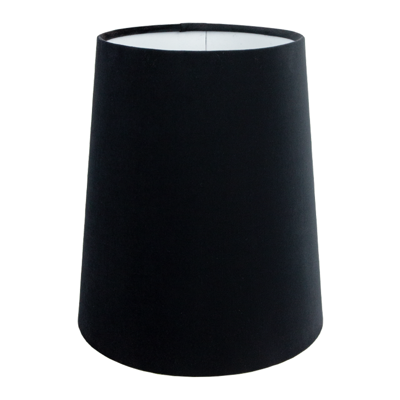 Black Velvet Tall French Drum Lampshade