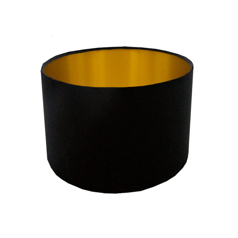 Voyage Black Velvet Drum Lampshade