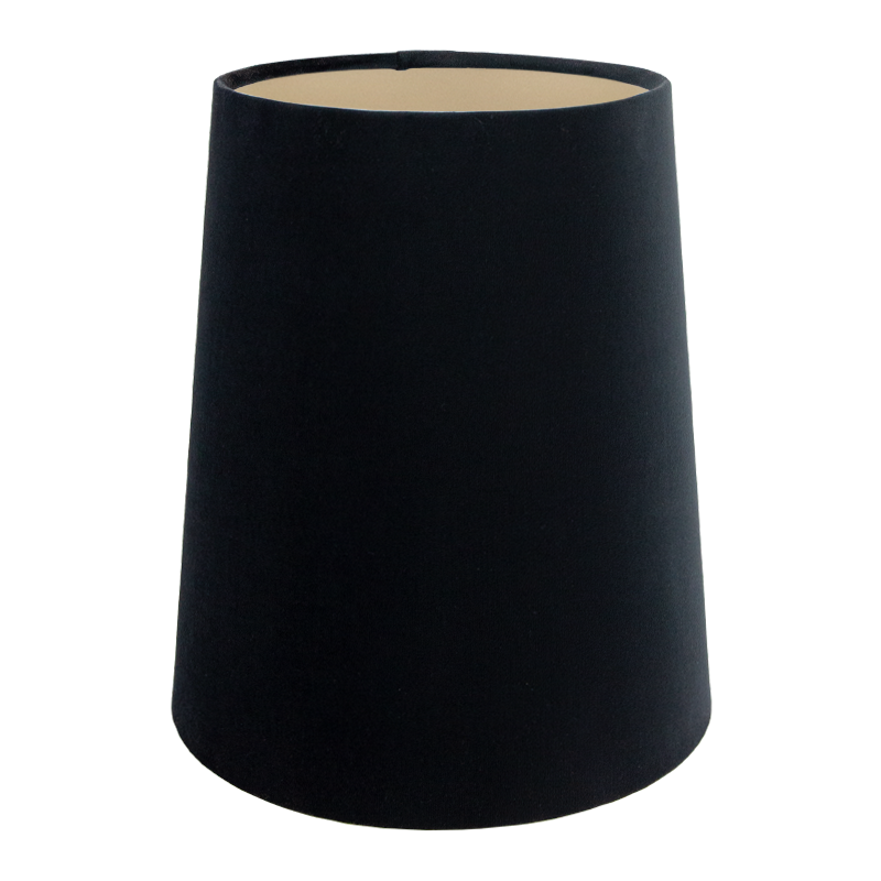 Black Velvet Tall French Drum Lampshade