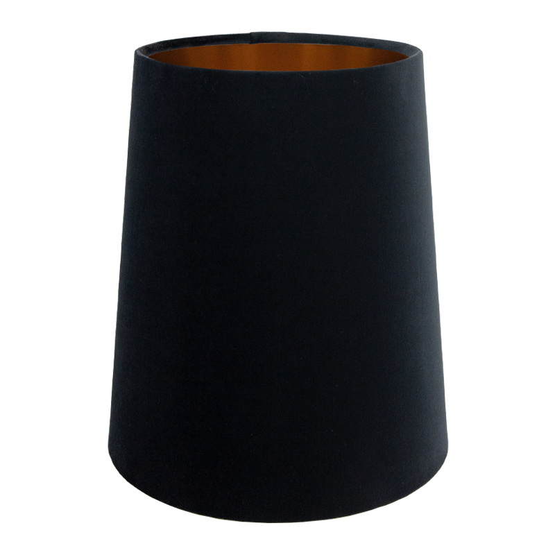 Black Velvet Tall French Drum Lampshade