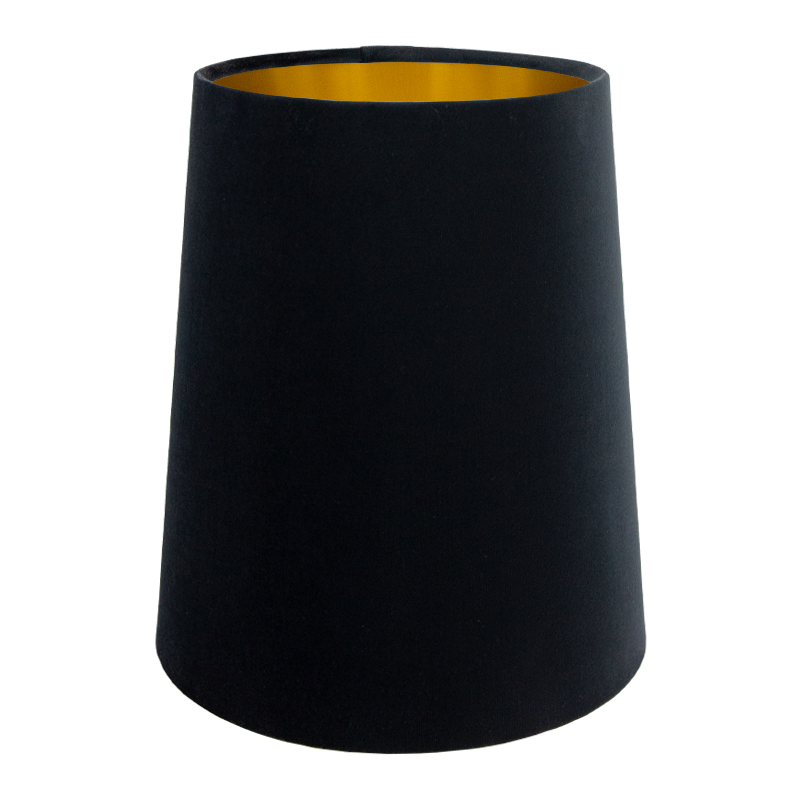 Black Velvet Tall French Drum Lampshade