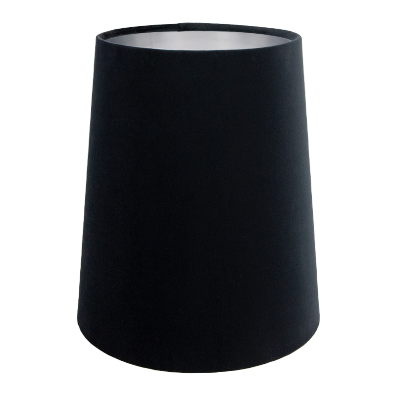 Black Velvet Tall French Drum Lampshade