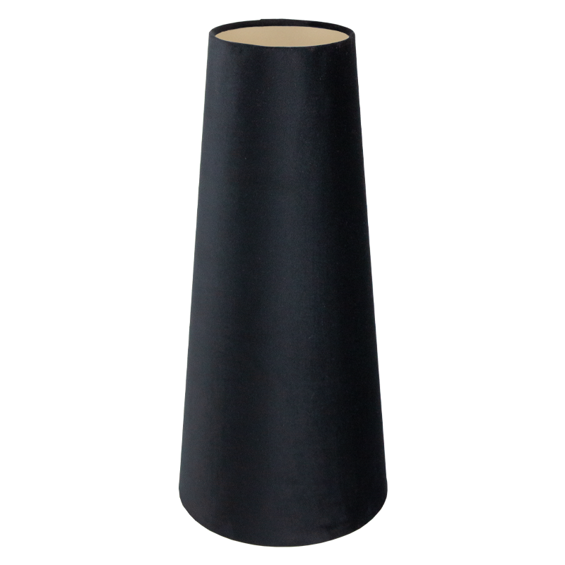 Black Velvet Tall Tapered Lampshade