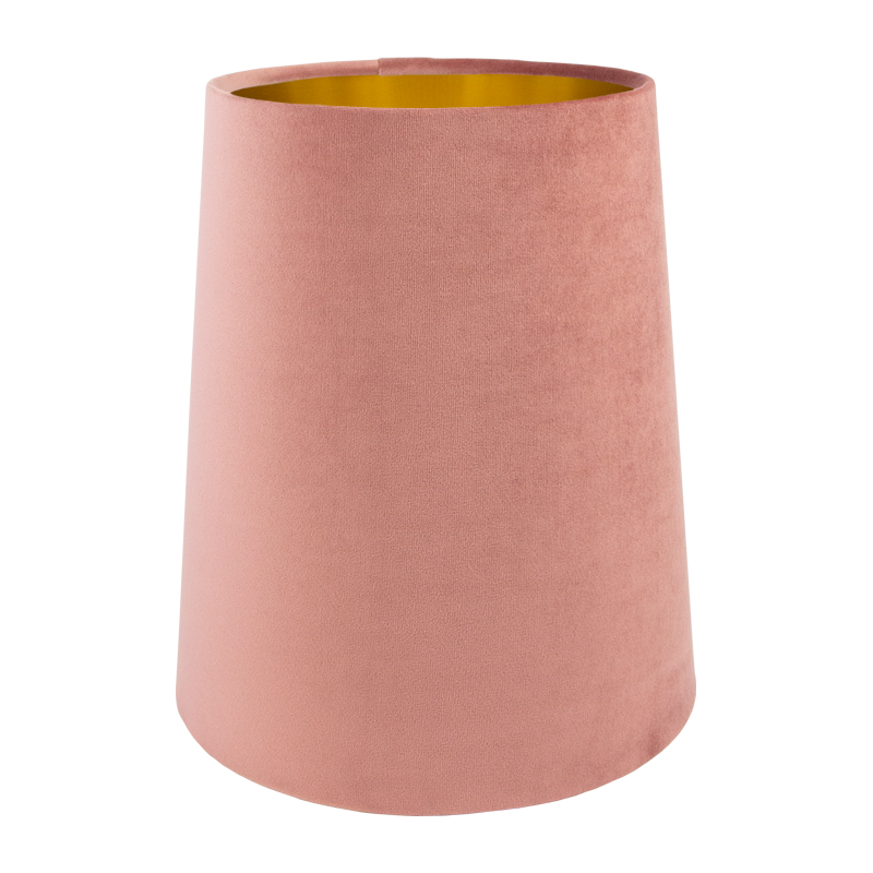Blush Pink Velvet Tall French Drum Lampshade
