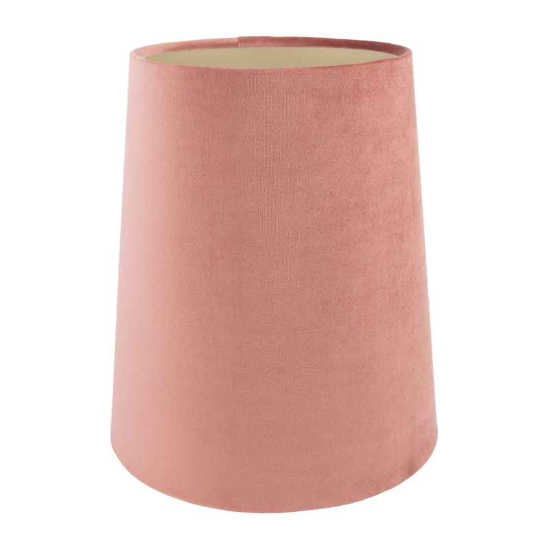 Blush Pink Velvet Tall French Drum Lampshade