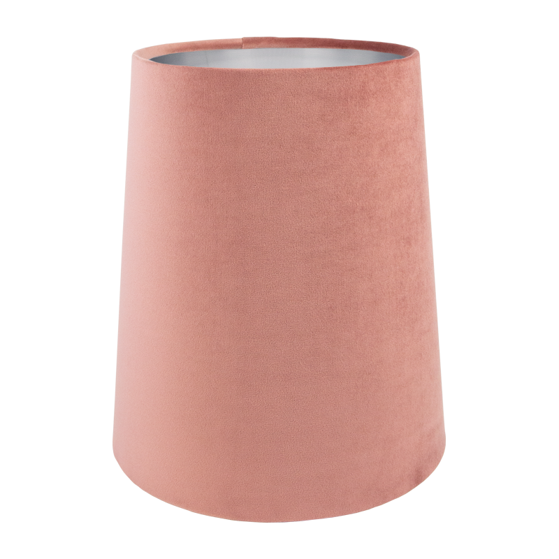 Blush Pink Velvet Tall French Drum Lampshade