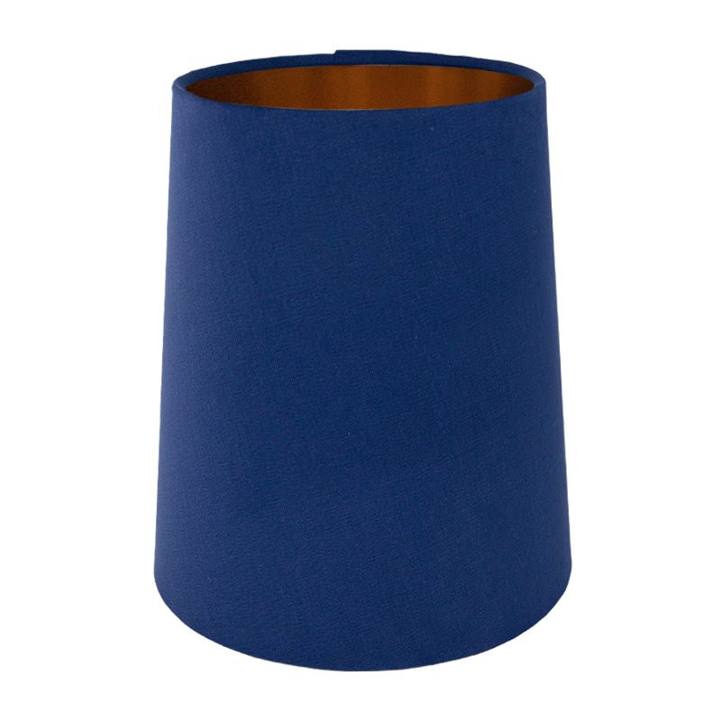 Bright Blue Cotton Tall French Drum Lampshade