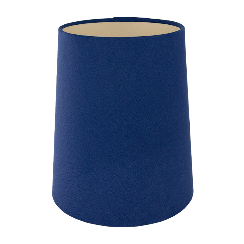 Bright Blue Cotton Tall French Drum Lampshade