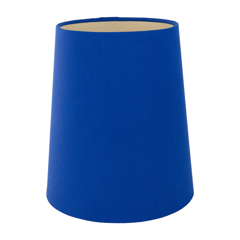 Bright Blue Cotton Tall French Drum Lampshade