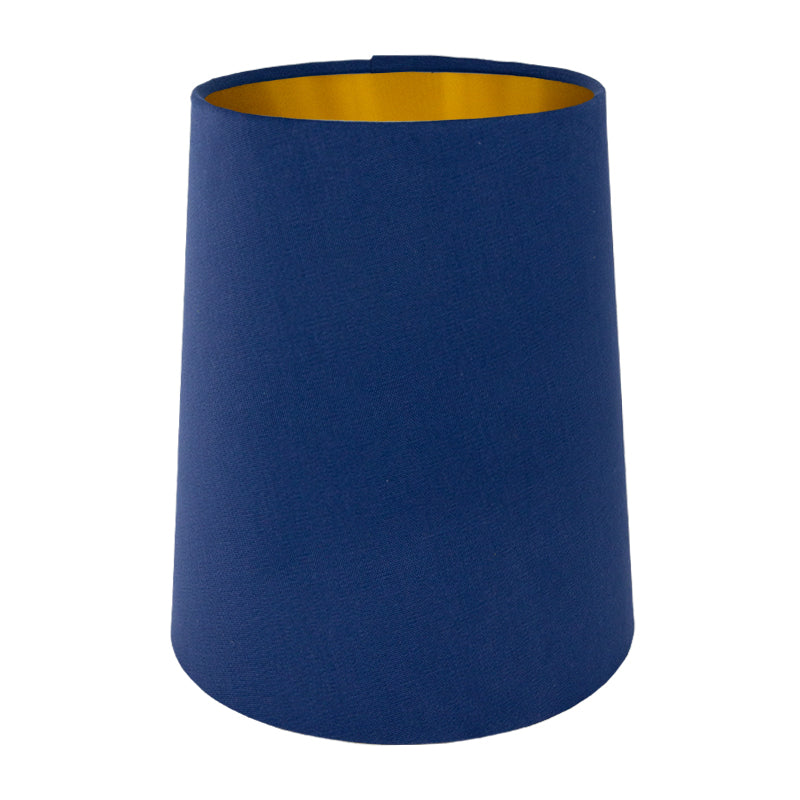 Bright Blue Cotton Tall French Drum Lampshade