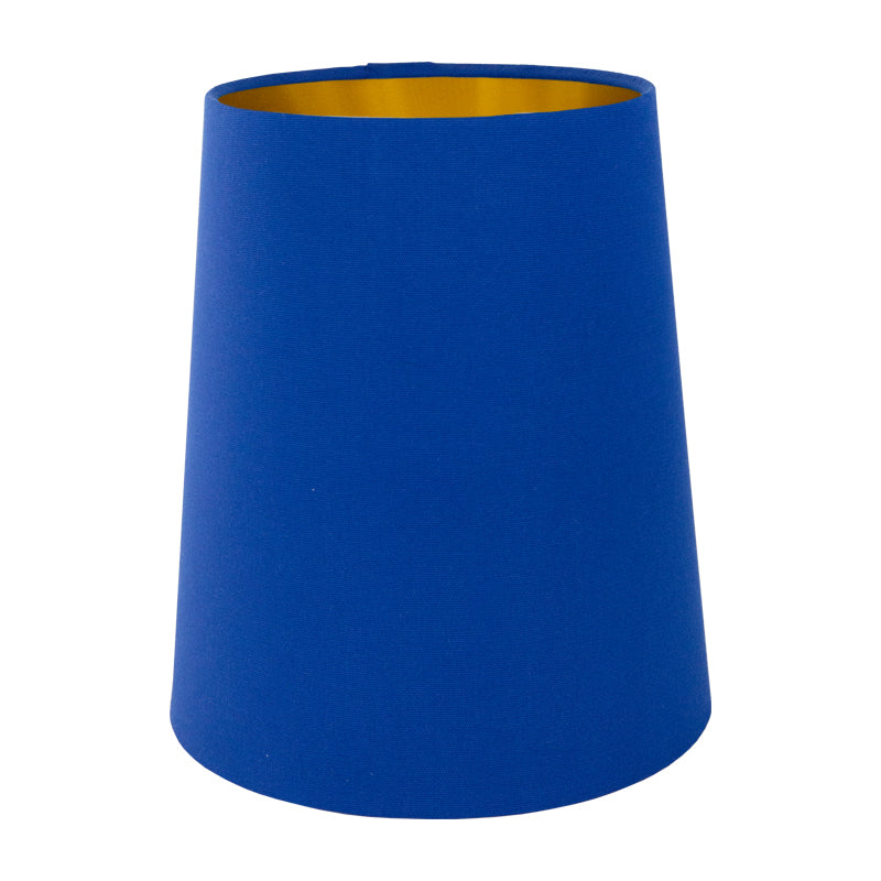 Bright Blue Cotton Tall French Drum Lampshade