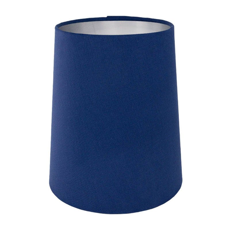 Bright Blue Cotton Tall French Drum Lampshade