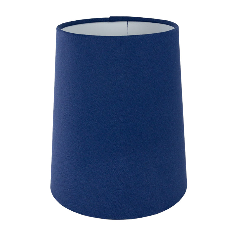 Bright Blue Cotton Tall French Drum Lampshade