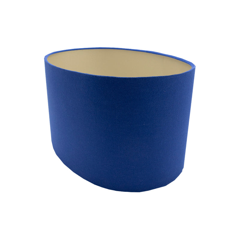 Bright Blue Oval Lampshade
