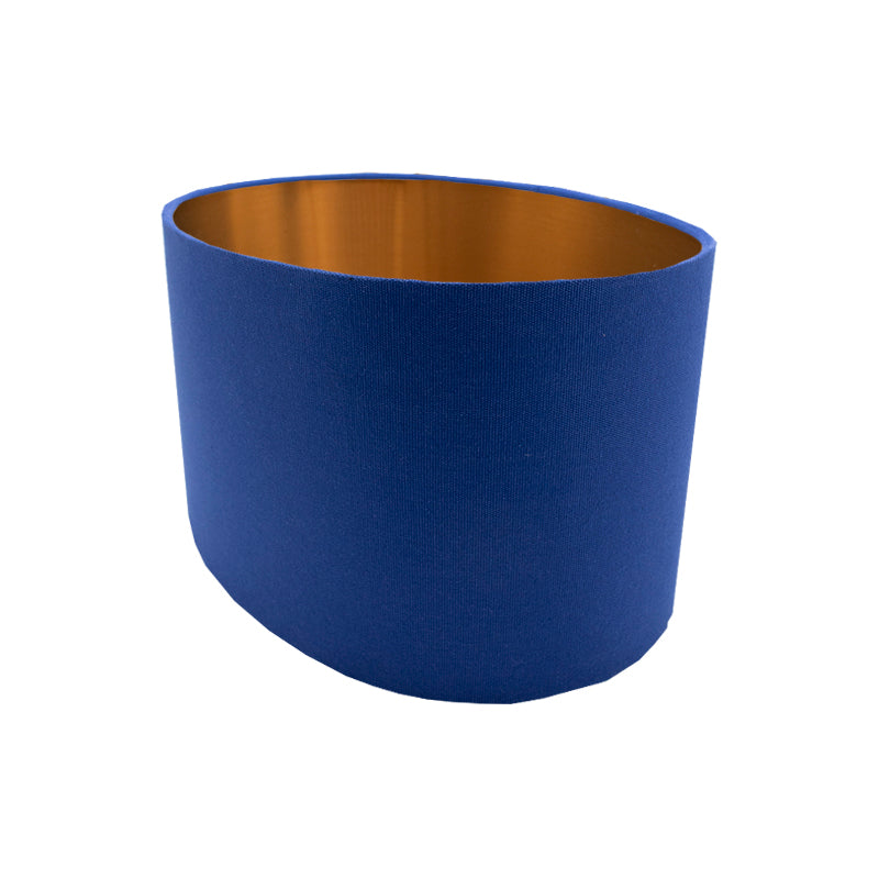 Bright Blue Oval Lampshade