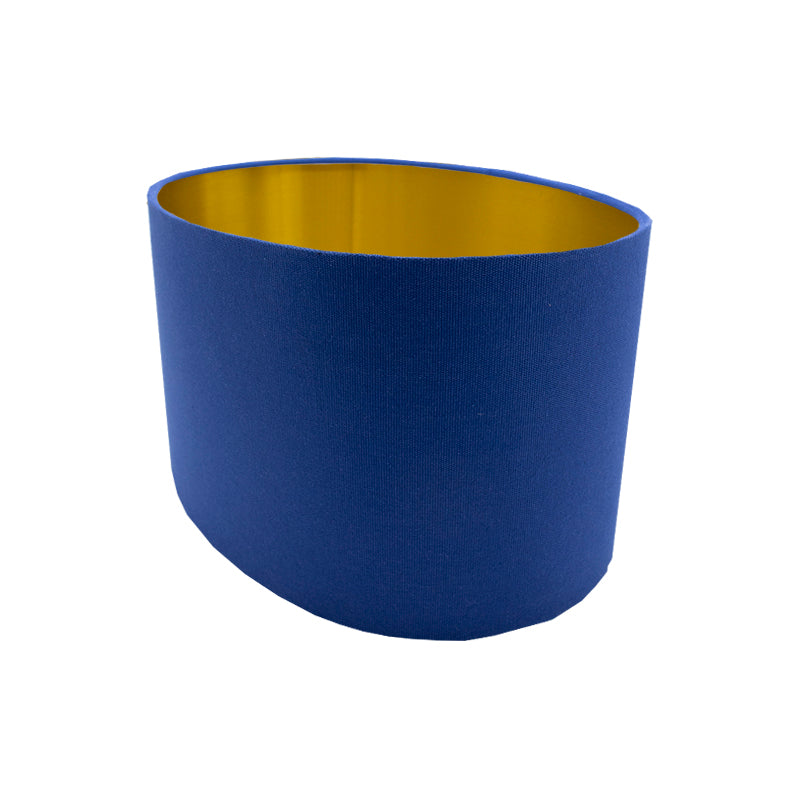 Bright Blue Oval Lampshade