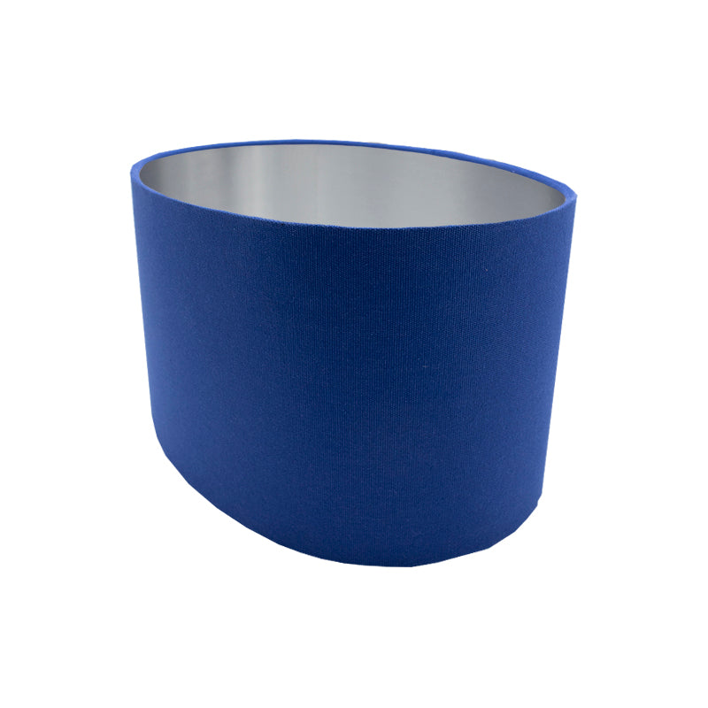 Bright Blue Oval Lampshade