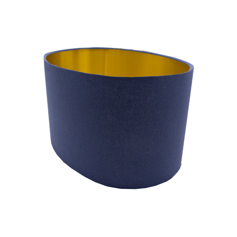 Bright Navy Blue Oval Lampshade