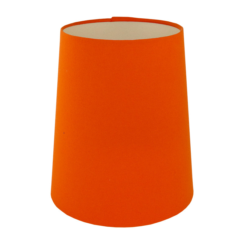 Bright Orange Cotton Tall French Drum Lampshade