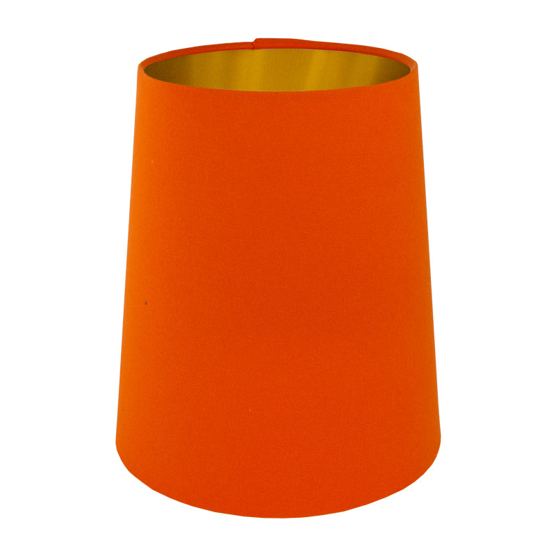 Bright Orange Cotton Tall French Drum Lampshade