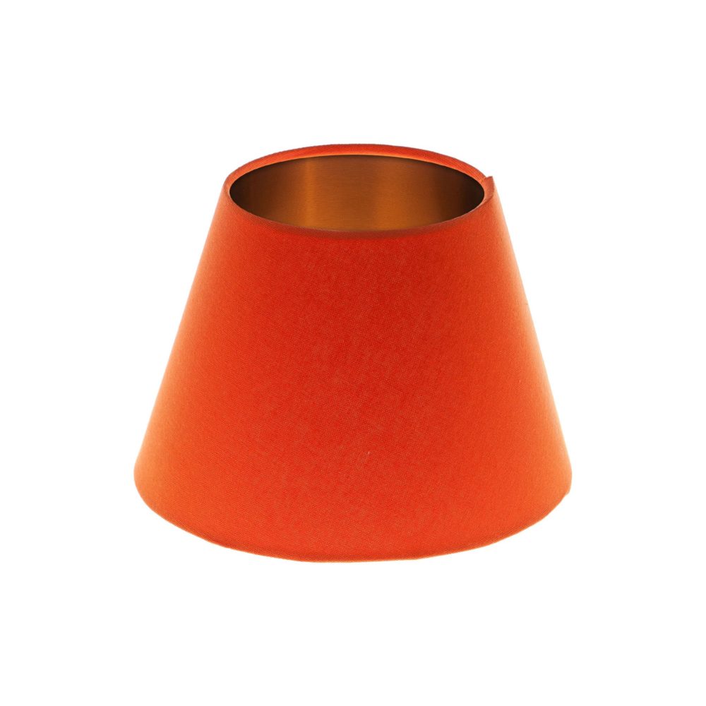 Bright Orange Empire Lampshade Brushed Copper Inner