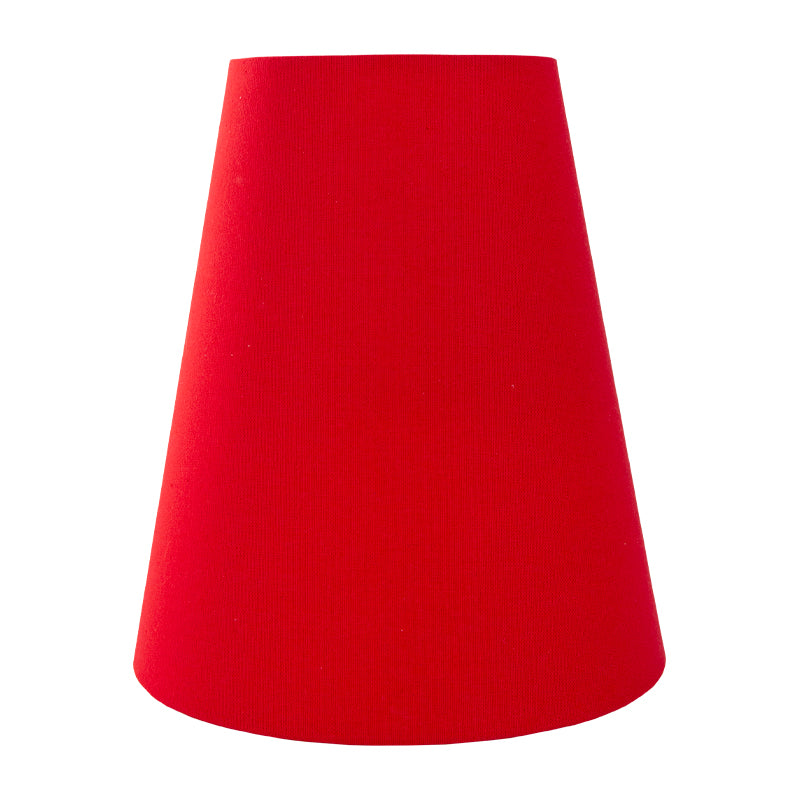 Bright Red Cotton Tall Empire Lampshade