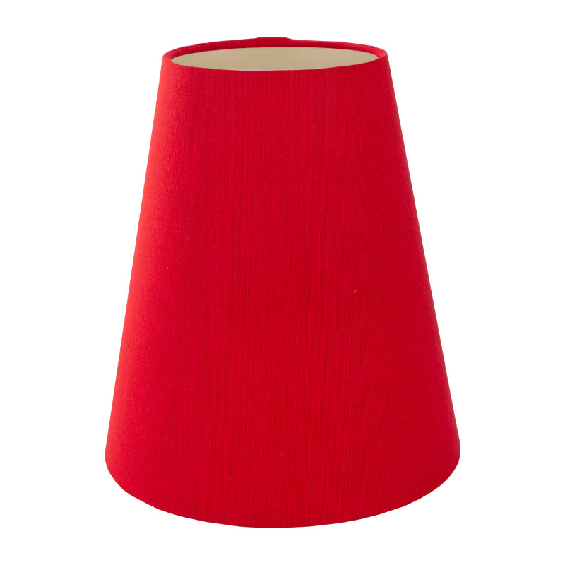 Bright Red Cotton Tall Empire Lampshade