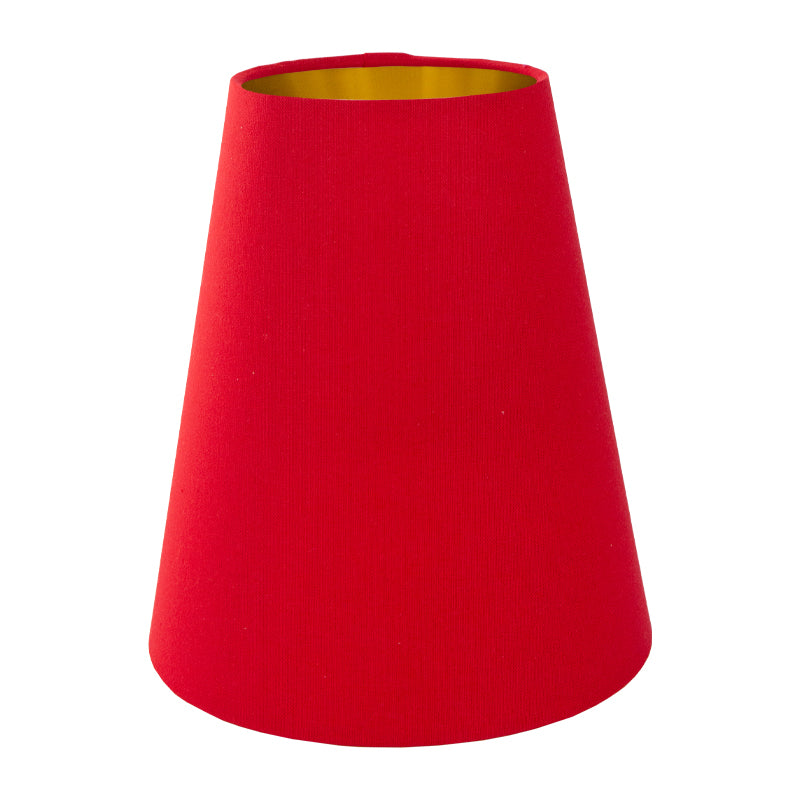Bright Red Cotton Tall Empire Lampshade