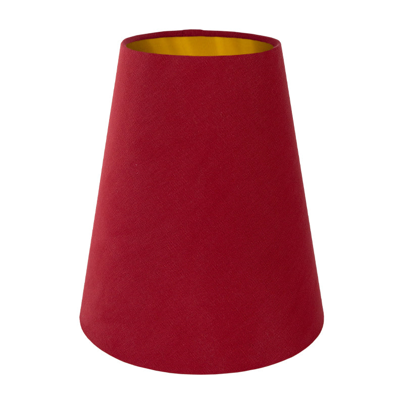 Bright Red Cotton Tall Empire Lampshade
