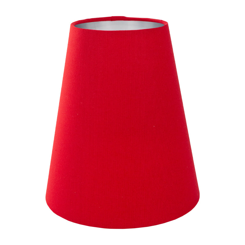 Bright Red Cotton Tall Empire Lampshade